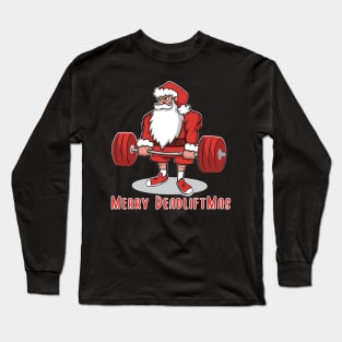 Powerlifting Santa Deadlift Merry Deadliftmas Long Sleeve T-Shirt